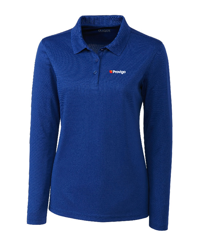 Provigo - LQK00066 polo Spin manches longues femme - broderie (AVG)